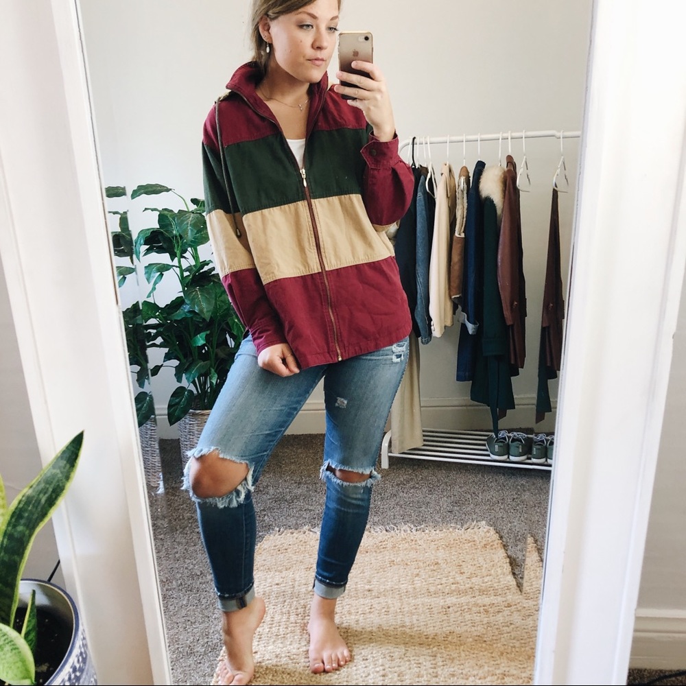 Vintage • Lightweight Striped Jacket